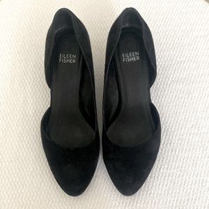 Eileen Fisher Size 7 Black Suede